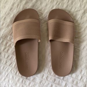 ASOS nude slides